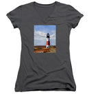 Sankaty Head Lighthouse Nantucket Massachusetts - Women's V-Neck