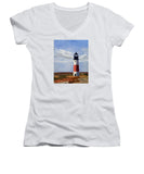 Sankaty Head Lighthouse Nantucket Massachusetts - Women's V-Neck