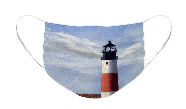 Sankaty Head Lighthouse Nantucket Massachusetts - Face Mask