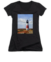 Sankaty Head Lighthouse Nantucket Massachusettse - Women's V-Neck