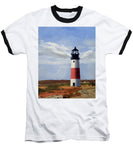 Sankaty Head Lighthouse Nantucket Massachusettse - Baseball T-Shirt