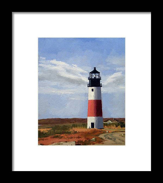 Sankaty Head Lighthouse Nantucket Massachusettse - Framed Print