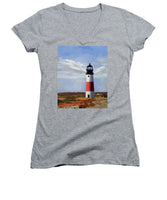 Sankaty Head Lighthouse Nantucket Massachusettse - Women's V-Neck