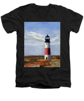 Sankaty Head Lighthouse Nantucket Massachusettse - Men's V-Neck T-Shirt