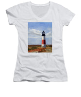 Sankaty Head Lighthouse Nantucket Massachusettse - Women's V-Neck