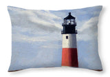 Sankaty Head Lighthouse Nantucket Massachusettse - Throw Pillow