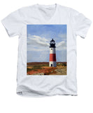 Sankaty Head Lighthouse Nantucket Massachusettse - Men's V-Neck T-Shirt