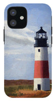 Sankaty Head Lighthouse Nantucket Massachusettse - Phone Case