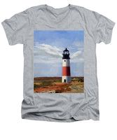 Sankaty Head Lighthouse Nantucket Massachusettse - Men's V-Neck T-Shirt