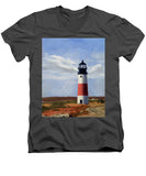 Sankaty Head Lighthouse Nantucket Massachusettse - Men's V-Neck T-Shirt