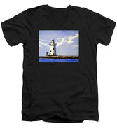 Saybrook Breakwater Lighthouse Old Saybrook Connecticut - Men's V-Neck T-Shirt