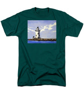 Saybrook Breakwater Lighthouse Old Saybrook Connecticut - Men's T-Shirt  (Regular Fit)