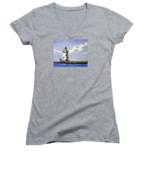 Saybrook Breakwater Lighthouse Old Saybrook Connecticut - Women's V-Neck