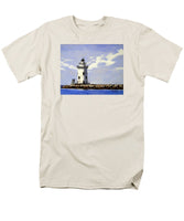 Saybrook Breakwater Lighthouse Old Saybrook Connecticut - Men's T-Shirt  (Regular Fit)