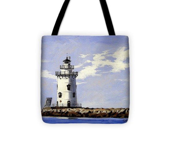 Saybrook Breakwater Lighthouse Old Saybrook Connecticut - Tote Bag