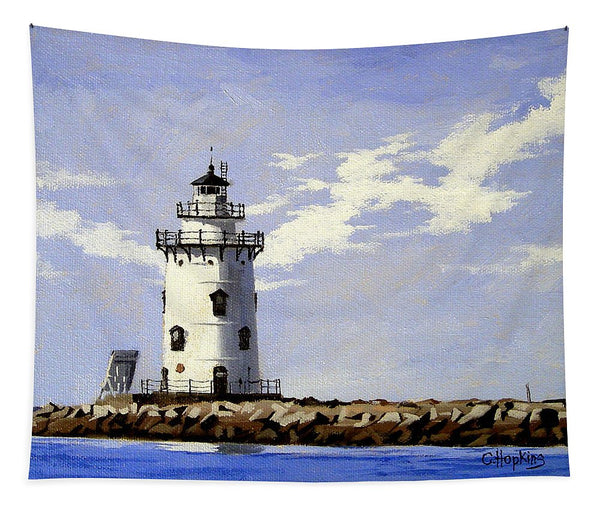 Saybrook Breakwater Lighthouse Old Saybrook Connecticut - Tapestry