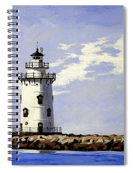 Saybrook Breakwater Lighthouse Old Saybrook Connecticut - Spiral Notebook