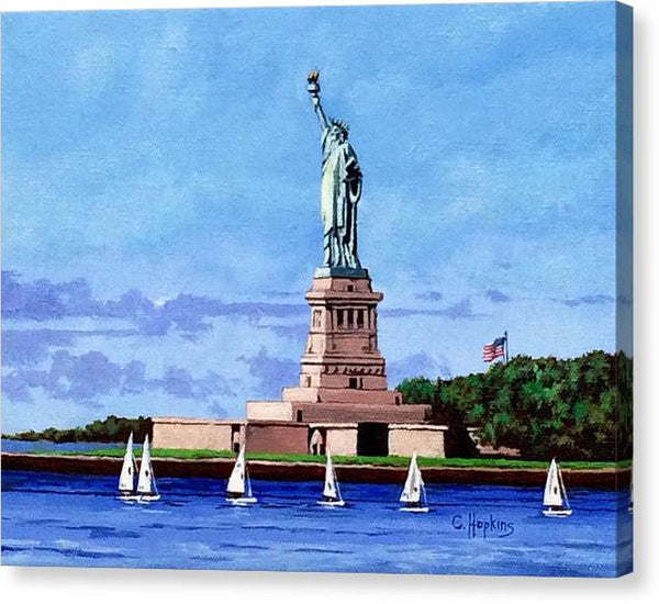 Statue of Liberty on Liberty Island in New York Harbor in New York City - Canvas Print