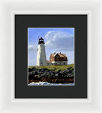 Wood Island Lighthouse Maine - Framed Print