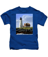 Wood Island Lighthouse Maine - Kids T-Shirt