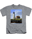 Wood Island Lighthouse Maine - Kids T-Shirt