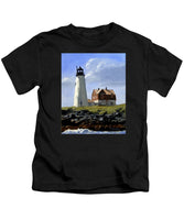 Wood Island Lighthouse Maine - Kids T-Shirt