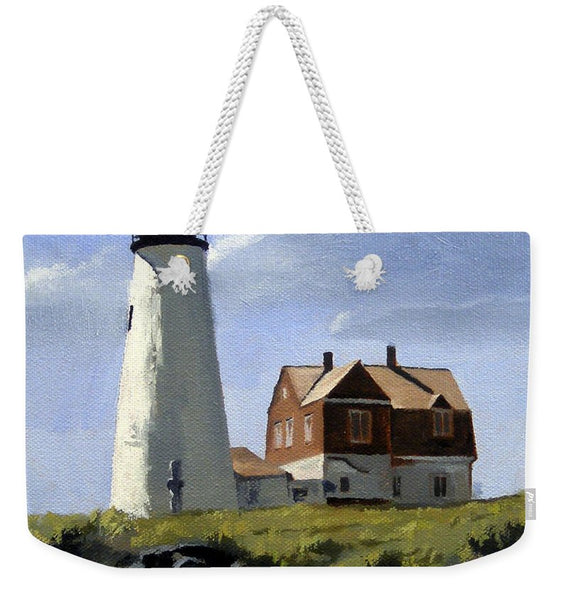 Wood Island Lighthouse Maine - Weekender Tote Bag