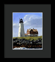 Wood Island Lighthouse Maine - Framed Print