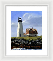 Wood Island Lighthouse Maine - Framed Print