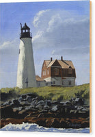 Wood Island Lighthouse Maine - Wood Print