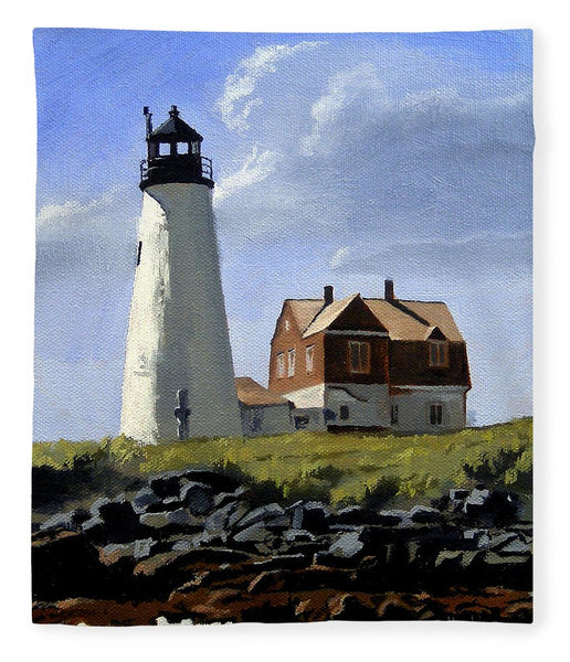 Wood Island Lighthouse Maine - Blanket