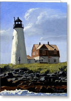 Wood Island Lighthouse Maine - Greeting Card