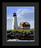 Wood Island Lighthouse Maine - Framed Print