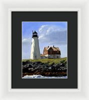 Wood Island Lighthouse Maine - Framed Print