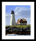 Wood Island Lighthouse Maine - Framed Print