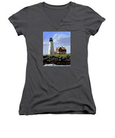 Wood Island Lighthouse Maine - Women's V-Neck