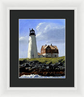 Wood Island Lighthouse Maine - Framed Print