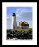 Wood Island Lighthouse Maine - Framed Print