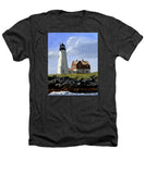 Wood Island Lighthouse Maine - Heathers T-Shirt