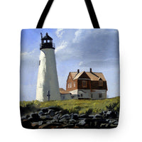 Wood Island Lighthouse Maine - Tote Bag