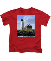 Wood Island Lighthouse Maine - Kids T-Shirt