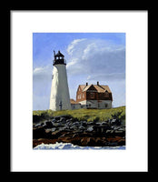 Wood Island Lighthouse Maine - Framed Print