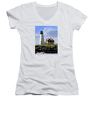 Wood Island Lighthouse Maine - Women's V-Neck