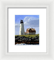 Wood Island Lighthouse Maine - Framed Print