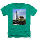 Wood Island Lighthouse Maine - Heathers T-Shirt