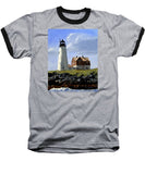 Wood Island Lighthouse Maine - Baseball T-Shirt