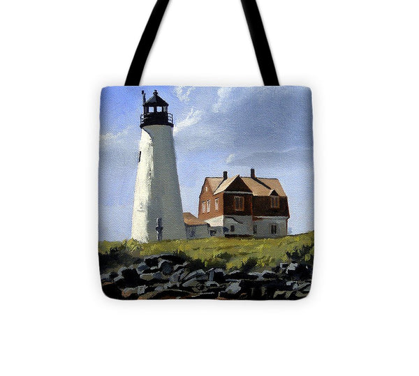 Wood Island Lighthouse Maine - Tote Bag