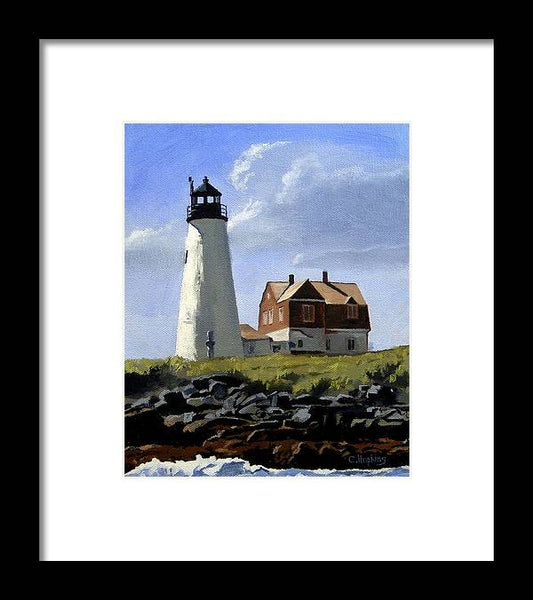 Wood Island Lighthouse Maine - Framed Print