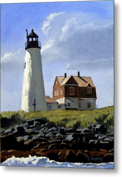 Wood Island Lighthouse Maine - Metal Print