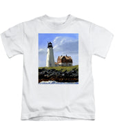 Wood Island Lighthouse Maine - Kids T-Shirt